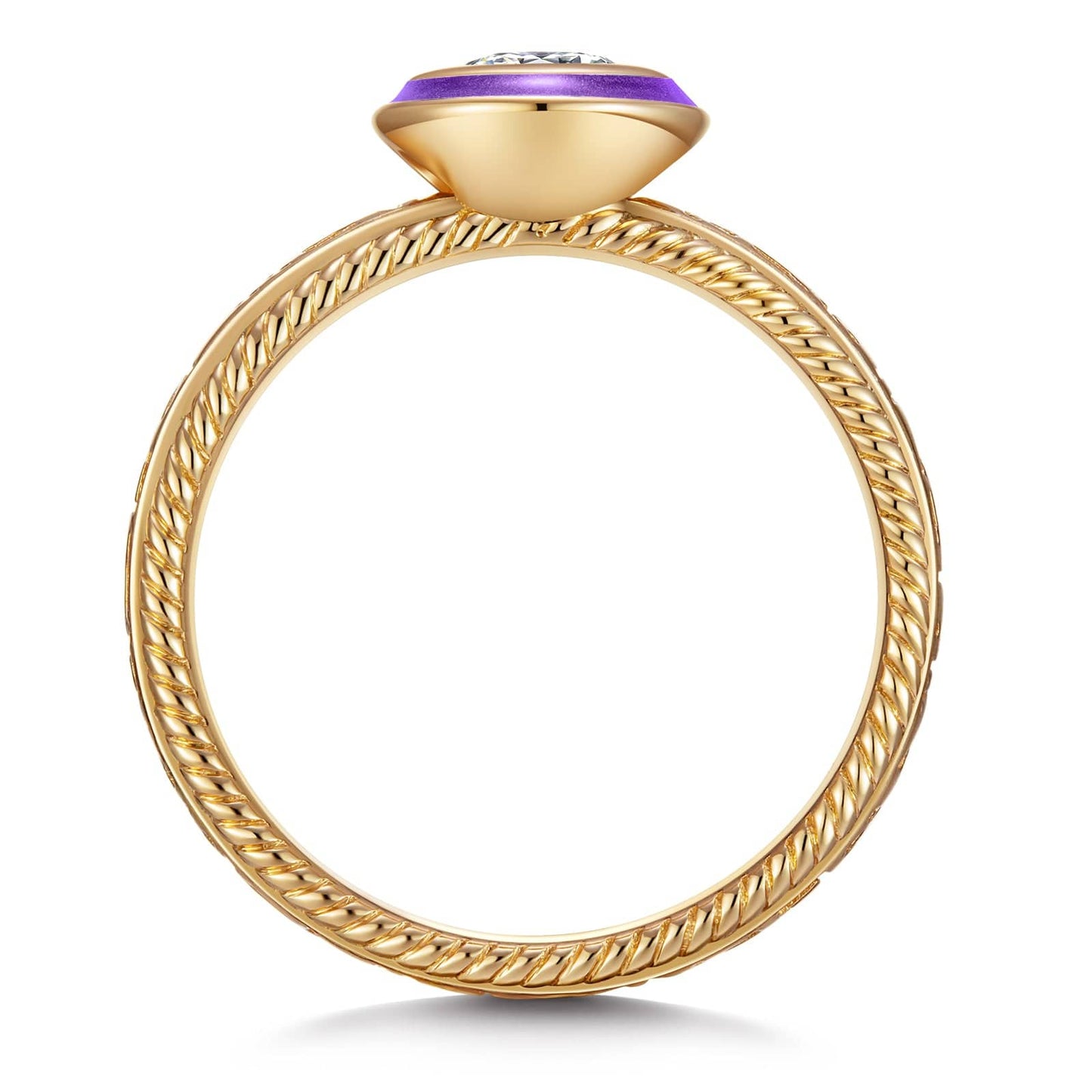 IGI Certified Lab-Grown Round Brilliant Cut Diamond - Solitaire Classic Engagement Ring 14K Yellow Gold Plated (Includes IGI Certification from International Gemological Institute)