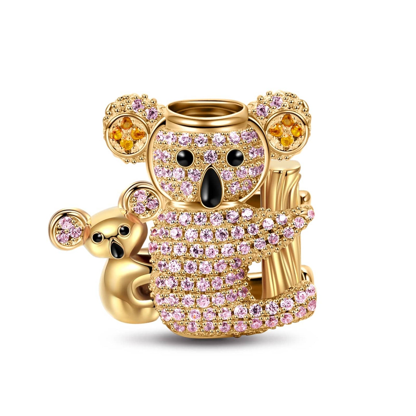 Koala Baby Tarnish-resistant Silver Charms In 14K Gold Plated
