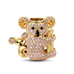 Koala Baby Tarnish-resistant Silver Charms In 14K Gold Plated