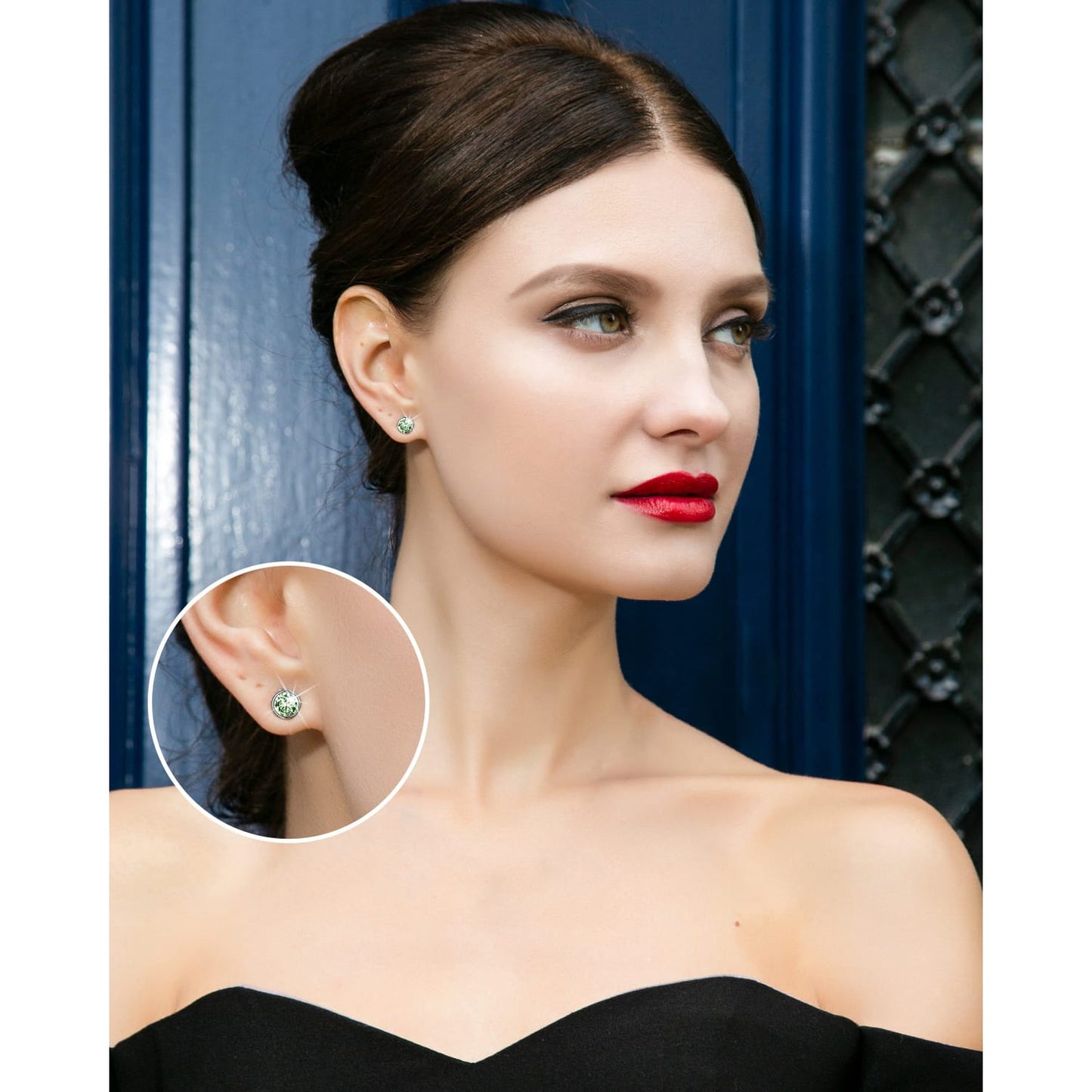 Graduation Season Exclusive: Spend $99+ in a Single Purchase to Get This Peridot Solitaire Stud Earrings in White Gold Plated - Created With Swarovski® Crystal for FREE (Ships With Order, No Need to Add to Cart)