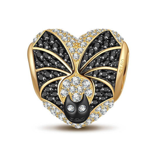 gona- Golden Bat Tarnish-resistant Silver Charms In 14K Gold Plated