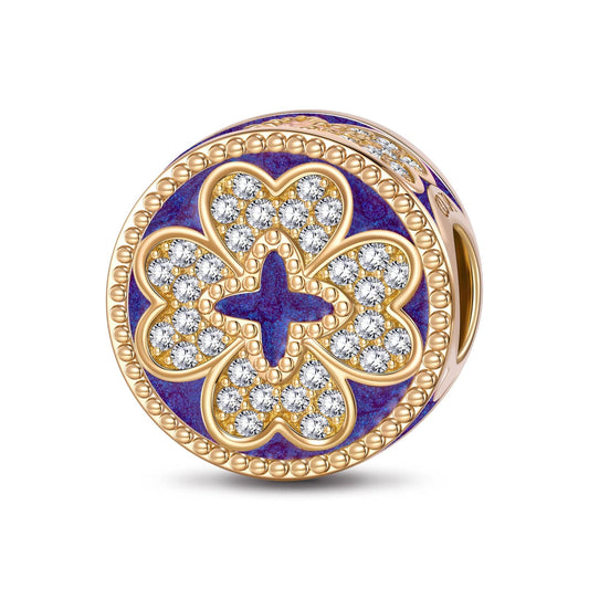 gon- Lucky Light Fantasy Tarnish-resistant Silver Charms With Enamel In 14K Gold Plated