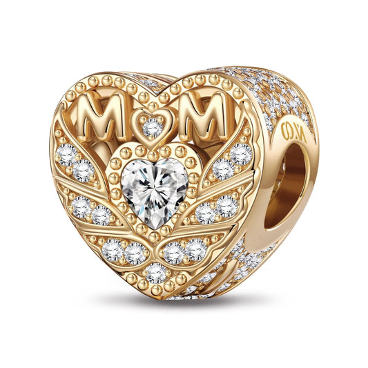gona- Guardian Angels Tarnish-resistant Silver Charms In 14K Gold Plated