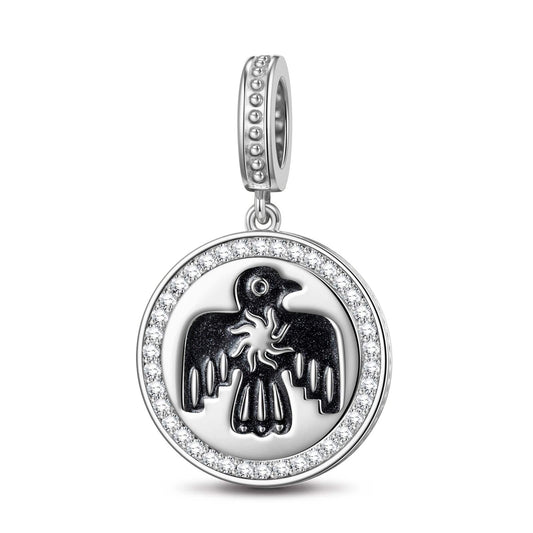 gona- XL Size Thundercloud Elf Tarnish-resistant Silver Dangle Charms With Enamel In White Gold Plated For Men