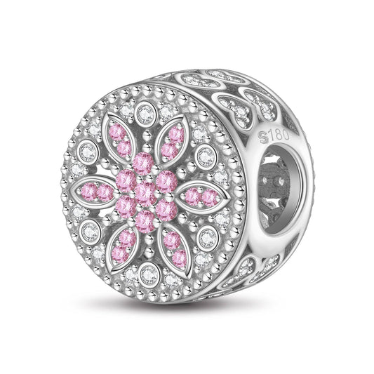 gona- Snow Lotus Tarnish-resistant Silver Charms In White Gold Plated