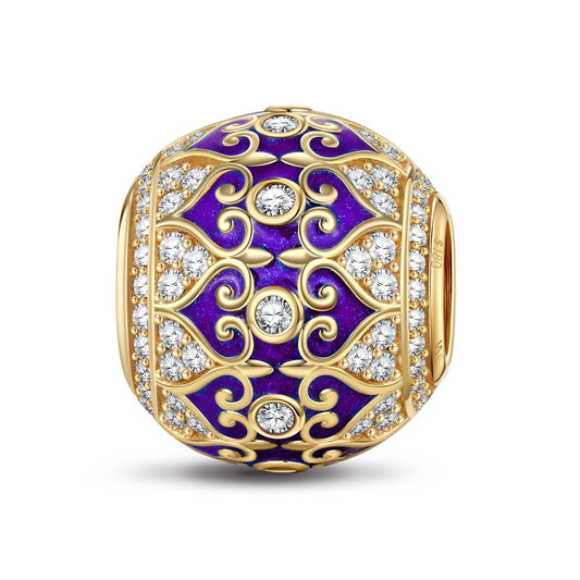 gona- Trefoil Arch Windows Tarnish-resistant Silver Charms With Enamel In 14K Gold Plated