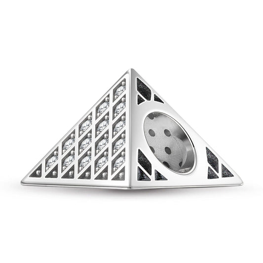 gona- Louvre Museum Tarnish-resistant Silver Charms In White Gold Plated