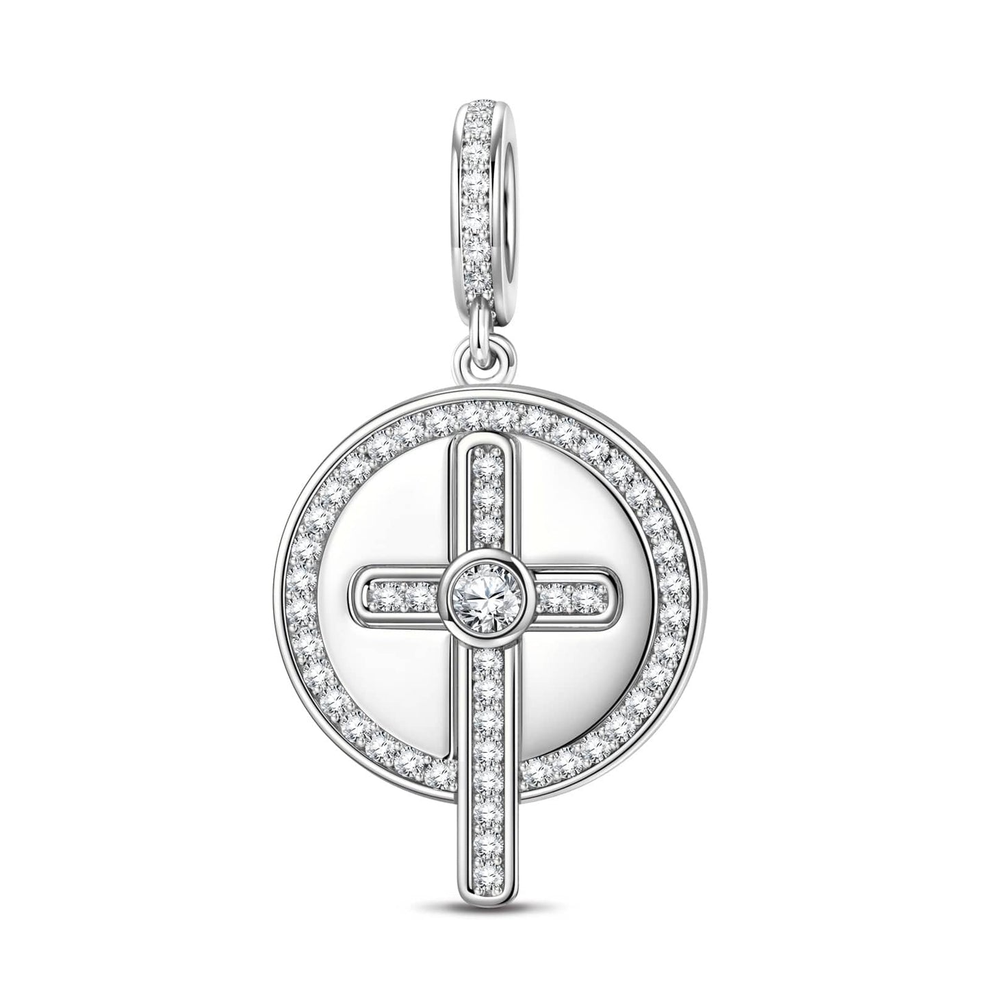 Sacred Overflow Tarnish-resistant Silver Dangle Charms In White Gold Plated