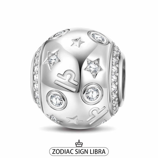 gona- Libra Tarnish-resistant Silver Constellation Charms In White Gold Plated