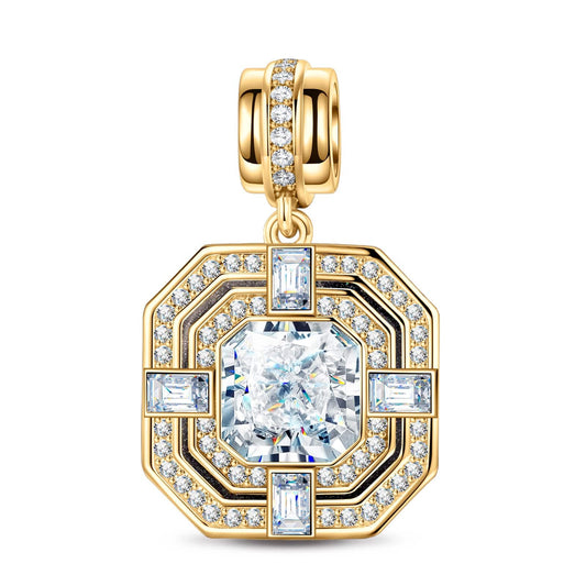 gona- Elegant Treasures Tarnish-resistant Silver Dangle Charms In 14K Gold Plated
