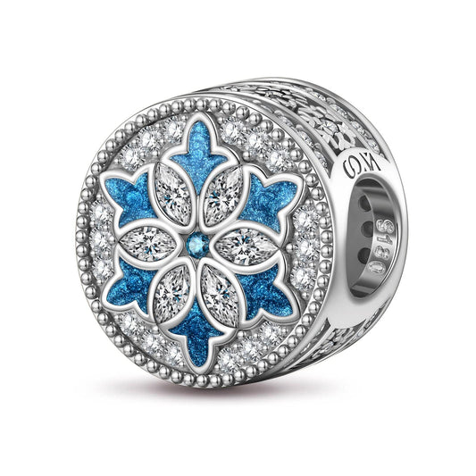 gona- Snowflake Tassel Tarnish-resistant Silver Charms In White Gold Plated