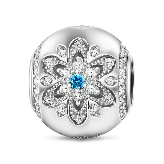 gona- Winter's Flourish Tarnish-resistant Silver Charms In White Gold Plated