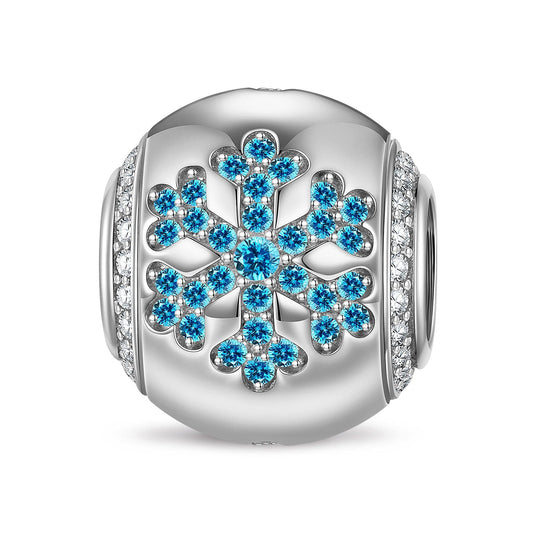 gona- Ice Blossom Tarnish-resistant Silver Charms In White Gold Plated