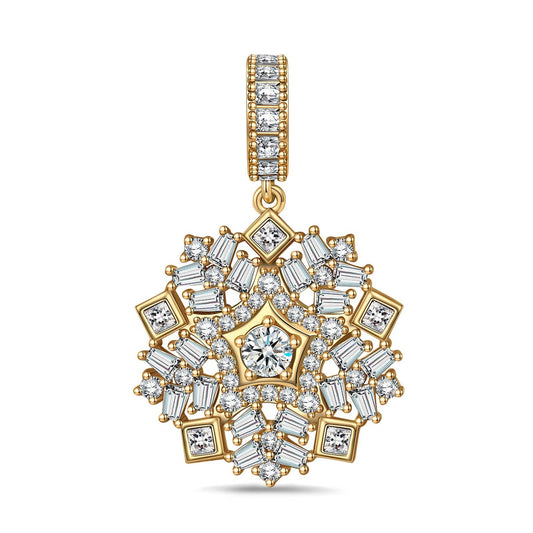 gona- Icy Splinter Tarnish-resistant Silver Dangle Charms In 14K Gold Plated