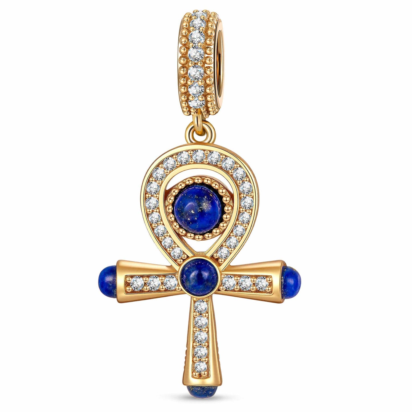 Scepter of Light Tarnish-resistant Silver Dangle Charms In 14K Gold Plated