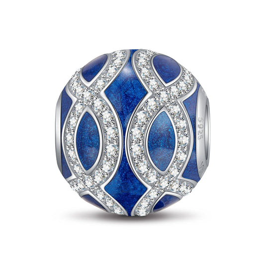 gona- Sterling Silver Timelessness Charms With Enamel In White Gold Plated