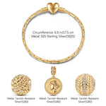 Memories Of Versailles Tarnish-resistant Silver Charms Bracelet Set In 14K Gold Plated
