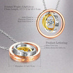 Sterling Silver Necklace and Bracelet and Earrings Set, Featuring Dual Plating in White Gold and Rose Gold and 14K Gold