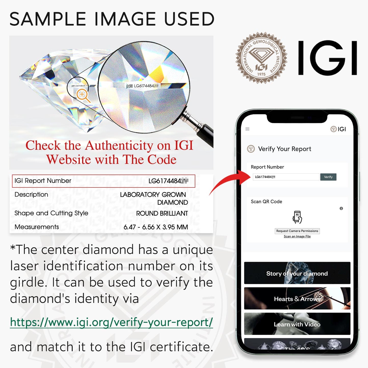 IGI Certified Lab-Grown Round Brilliant Cut Diamond - Solitaire Classic Engagement Ring 14K Yellow Gold Plated (Includes IGI Certification from International Gemological Institute)