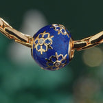 Blue Ice And Snow Magic Tarnish-resistant Silver Charms With Enamel In 14K Gold Plated