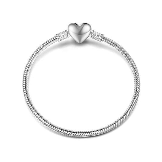 gon- Sterling Silver Universal Snake Chain Bracelet In White Gold Plated