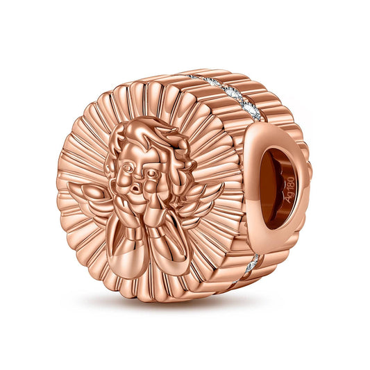 gon- Guardian Angel Tarnish-resistant Silver Charms In Rose Gold Plated
