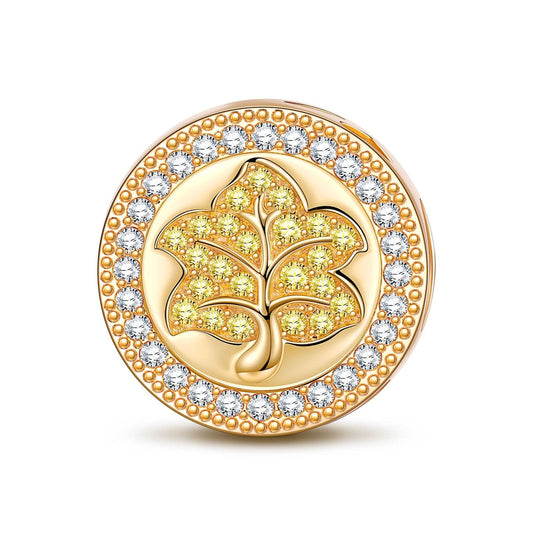 gon- Maple Tarnish-resistant Silver Charms In 14K Gold Plated