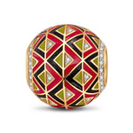 Colour Kaleidoscope Tarnish-resistant Silver Charms With Enamel In 14K Gold Plated