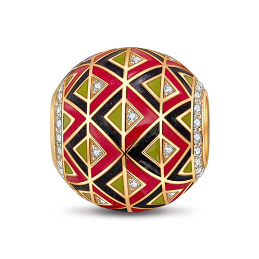 gona- Colour Kaleidoscope Tarnish-resistant Silver Charms With Enamel In 14K Gold Plated