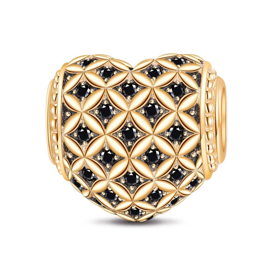 gon- Interweaving Of Love Tarnish-resistant Silver Charms In 14K Gold Plated