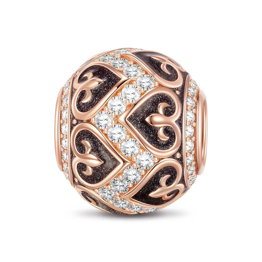 gona- Iris Beloved Tarnish-resistant Silver Charms With Enamel In Rose Gold Plated
