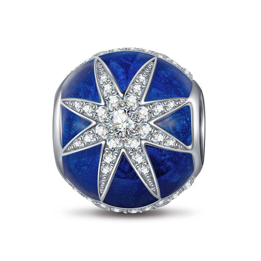gona- Sterling Silver Aurora Charms With Enamel In White Gold Plated
