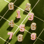 Number Zero Tarnish-resistant Silver With Enamel Charms In 14K Gold Plated