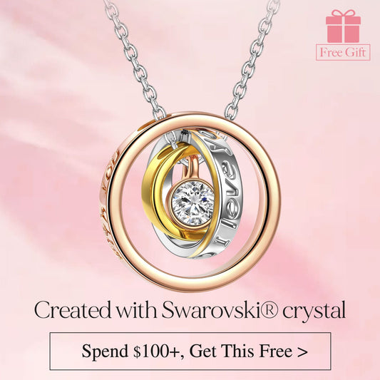 gona- Mother‘s Day Exclusive: Spend $100+ in a Single Purchase to Get This Layered Circle Pendant Necklace in 14K Gold Plated - Created With Swarovski® Crystal for FREE (Ships With Order, No Need to Add to Cart)