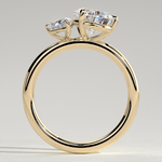 Toi et Moi Pear Lab-Grown Diamond Ring 2.0ct & 1.0ct Pear Dual Stones ¡¤ Claw Setting Tarnish-resistant Silver In 14K Gold Plated (Includes IGI Certification from International Gemological Institute)