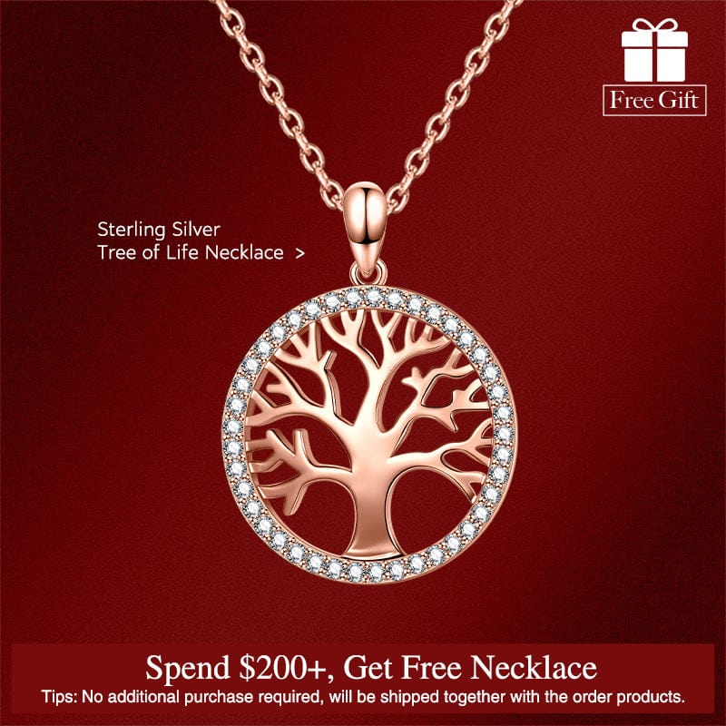 💥Pamper Fan Exclusive: Spend Over $200 In A Single Purchase To Get This Sterling Silver Tree of Life Necklace In Rose Gold Plated For FREE - (Ships With Order, No Need To Add To Cart)