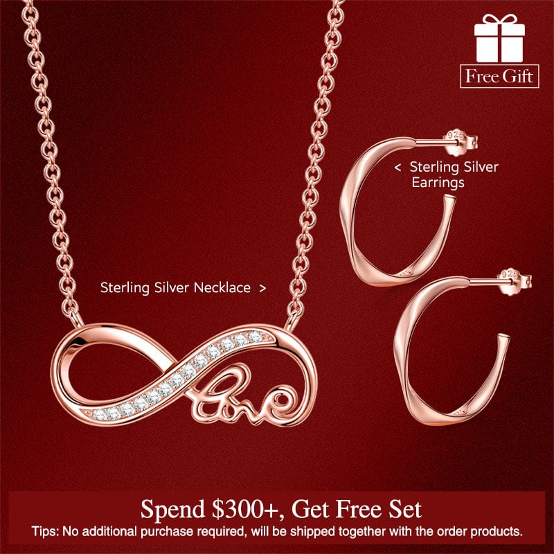 💥Pamper Fan Exclusive: Spend Over $300 In A Single Purchase To Get This Sterling Silver Rose Glamour Necklace and Earrings Set In Rose Gold Plated For FREE - (Ships With Order, No Need To Add To Cart)