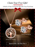 Christmas Exclusive: Spend Over $350 In A Single Purchase To Get This Sterling Silver Tree of Life Necklace and Earrings Set In Rose Gold Plated For FREE - (Ships With Order, No Need To Add To Cart)