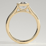 2ct Emerald-Cut Lab-Grown Diamond Ring with Bezel Setting Tarnish-resistant Silver In 14K Gold Plated (Includes IGI Certification from International Gemological Institute）