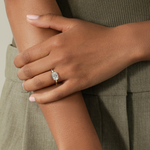 2ct Elongated Cushion Lab-Grown Diamond East-West Claw Solitaire with Bezel Frame Engagement Ring in Solid 14K Yellow Gold (Includes IGI Certification from International Gemological Institute)