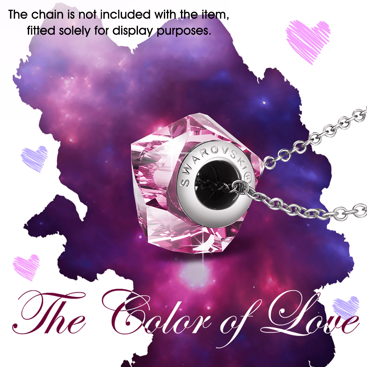Graduation Season Exclusive: NO MINIMUM - Get This Blush Crystal Prism Charm In Silver Plated - Created With Swarovski® Crystal for FREE (Automatically Included With Every Order)