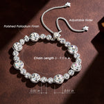 Classic Pave Created with Swarovski® Crystals Tarnish-Resistant Silver Bracelet In White Gold Plated