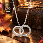 Exclusive Gift Offer: Spend $99+ in a Single Purchase to Get This Interlocking Double Circles Pavé Crystal Pendant Necklace in White Gold Plated for FREE (Ships With Order, No Need to Add to Cart)
