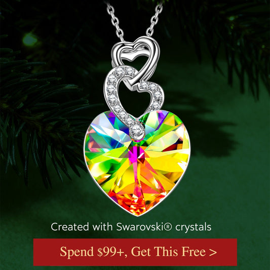 gona- Christmas Exclusive: Spend Over $99 In A Single Purchase To Get This Sterling Silver Sunshine Heart Necklace In White Gold Plated For FREE - Created With Swarovski® Crystals - (Ships With Order, No Need To Add To Cart)