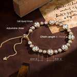 Classic Pave Created with Swarovski® Crystals Tarnish-Resistant Silver Bracelet In 14K Gold Plated