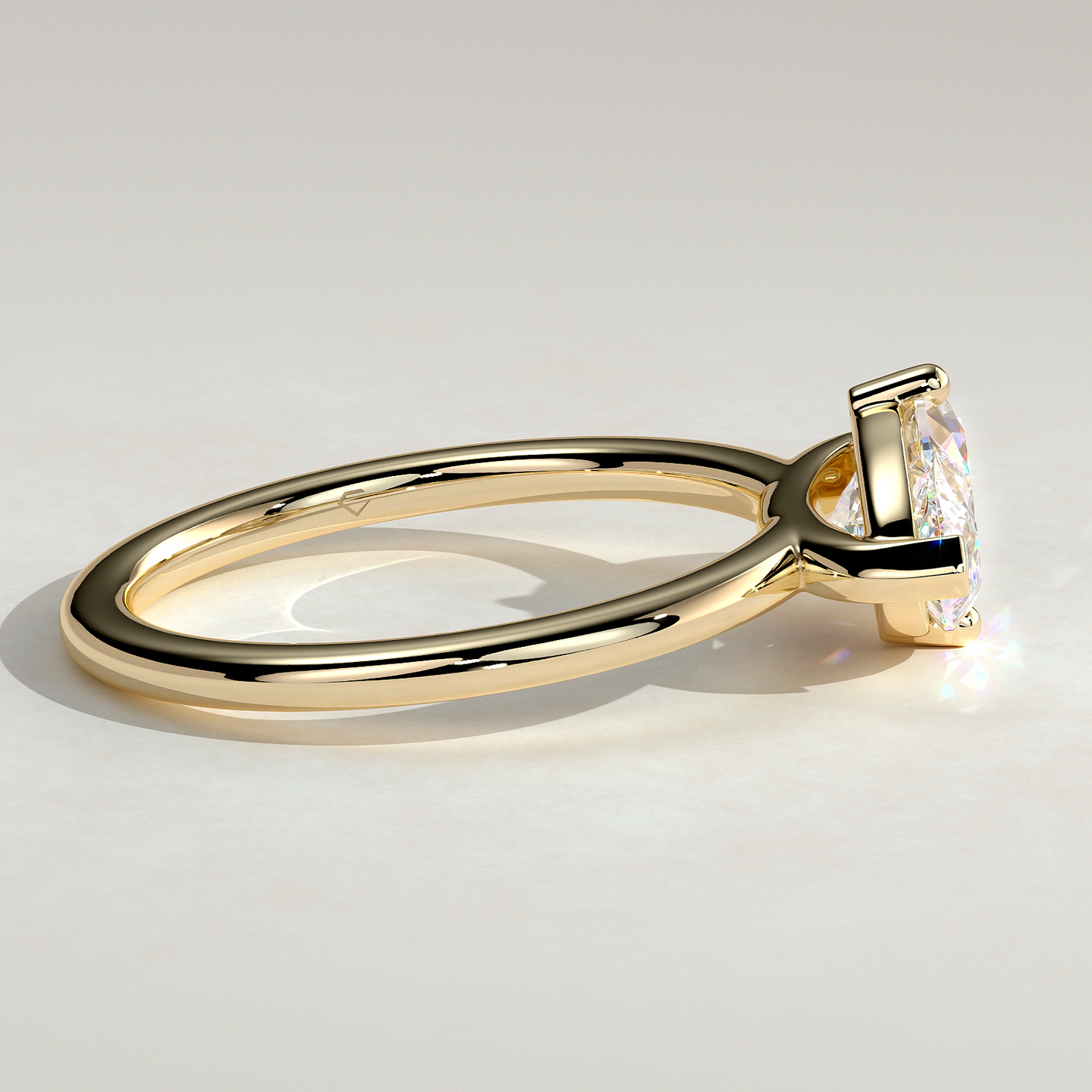 2ct Marquise Lab-Grown Diamond East-West Claw Solitaire with Raised Basket Gallery Engagement Ring Tarnish-resistant Silver In 14K Gold Plated (Includes IGI Certification from International Gemological Institute)