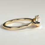 2ct Marquise Lab-Grown Diamond East-West Claw Solitaire with Raised Basket Gallery Engagement Ring Tarnish-resistant Silver In 14K Gold Plated (Includes IGI Certification from International Gemological Institute)