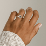2ct Round Lab-Grown Diamond Solitaire Ring with Petal Gallery Claw Setting Tarnish-resistant Silver In 14K Gold Plated (Includes IGI Certification from International Gemological Institute)