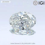 IGI Certified Oval Brilliant Cut Lab-Grown Diamond - Single Diamond (Includes IGI Certification from International Gemological Institute)