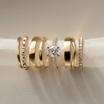 2ct Oval Lab-Grown Diamond Ring with Hidden Halo & Pave Band Cathedral Setting Tarnish-resistant Silver In 14K Gold Plated (Includes IGI Certification from International Gemological Institute)